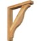 Ekena Millwork Funston Block Rough Sawn Bracket w/ Offset Brace, Western Red Cedar, 4"W x 22"D x 26"H BKT0402X22X26FST05RWR - alternate 1